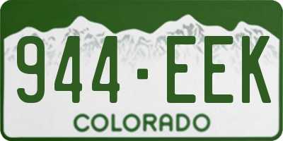 CO license plate 944EEK