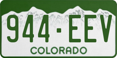 CO license plate 944EEV