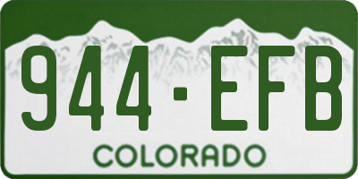 CO license plate 944EFB