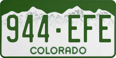 CO license plate 944EFE
