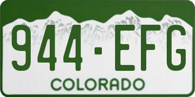 CO license plate 944EFG