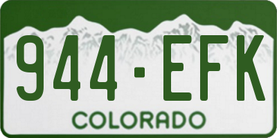 CO license plate 944EFK
