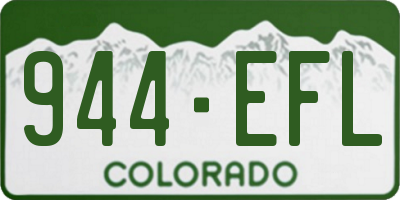 CO license plate 944EFL