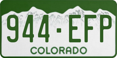 CO license plate 944EFP