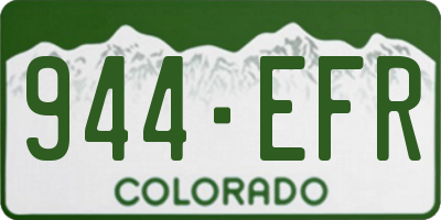 CO license plate 944EFR