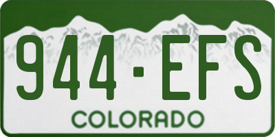 CO license plate 944EFS