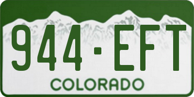 CO license plate 944EFT