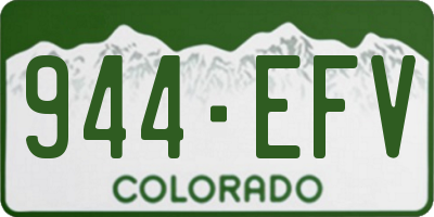 CO license plate 944EFV