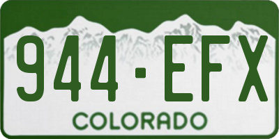 CO license plate 944EFX