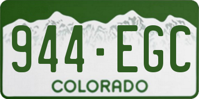 CO license plate 944EGC