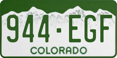 CO license plate 944EGF