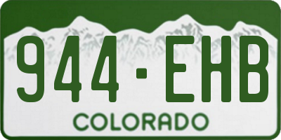 CO license plate 944EHB