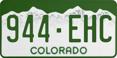 CO license plate 944EHC