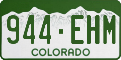 CO license plate 944EHM