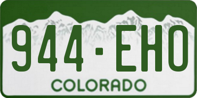 CO license plate 944EHO