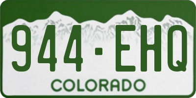 CO license plate 944EHQ