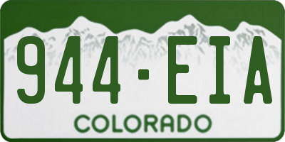 CO license plate 944EIA