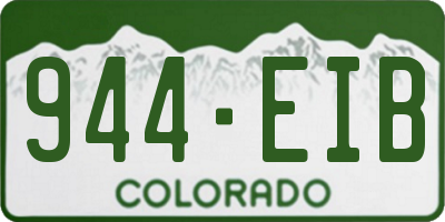CO license plate 944EIB