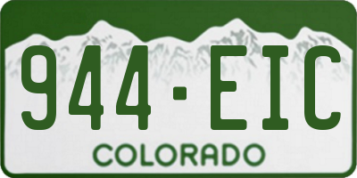 CO license plate 944EIC