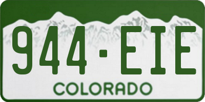 CO license plate 944EIE