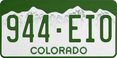 CO license plate 944EIO