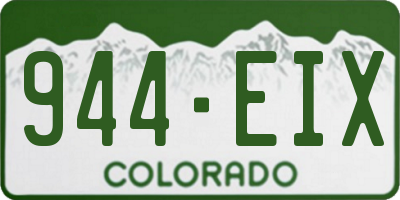 CO license plate 944EIX