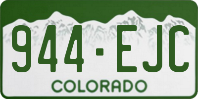 CO license plate 944EJC