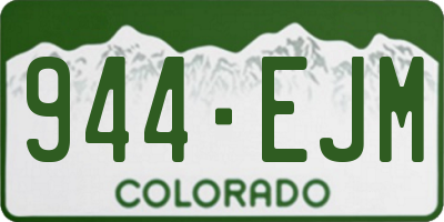 CO license plate 944EJM