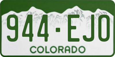 CO license plate 944EJO