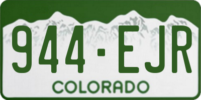 CO license plate 944EJR