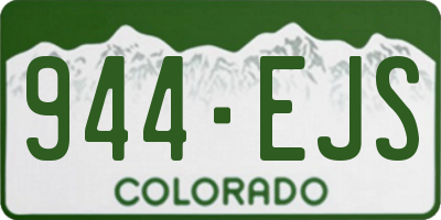 CO license plate 944EJS