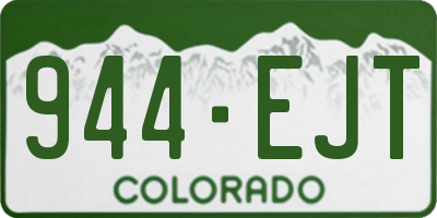 CO license plate 944EJT