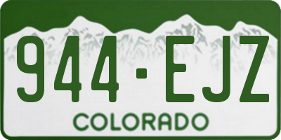 CO license plate 944EJZ