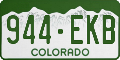 CO license plate 944EKB