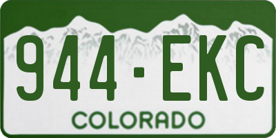 CO license plate 944EKC