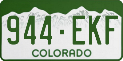 CO license plate 944EKF