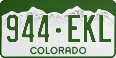 CO license plate 944EKL