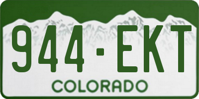 CO license plate 944EKT