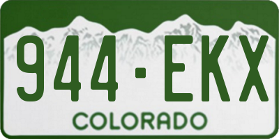 CO license plate 944EKX