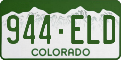 CO license plate 944ELD