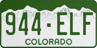 CO license plate 944ELF
