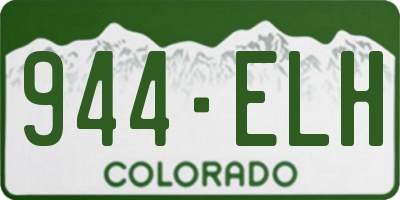 CO license plate 944ELH