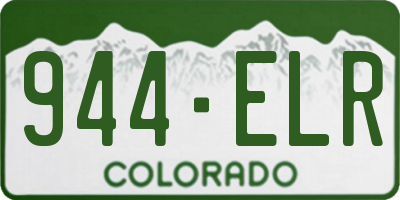CO license plate 944ELR