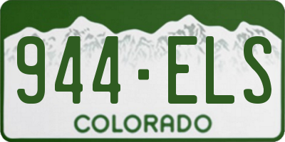 CO license plate 944ELS