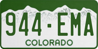 CO license plate 944EMA