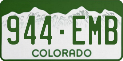 CO license plate 944EMB