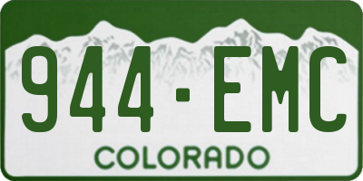 CO license plate 944EMC