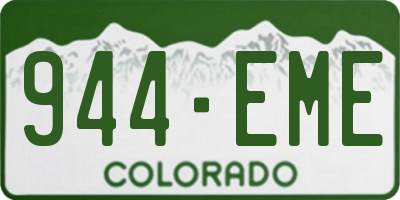 CO license plate 944EME