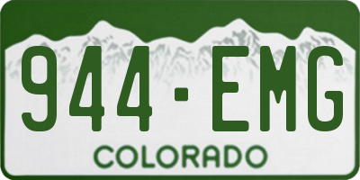 CO license plate 944EMG