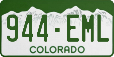 CO license plate 944EML